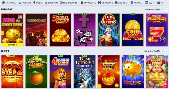 Zoccer Casinon pelivalikoima Zoccer Casinon pelivalikoima