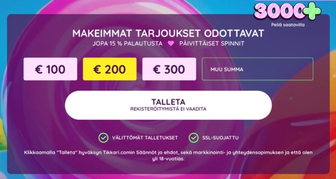 Tikkari Casino talletus Tikkari Casino talletus